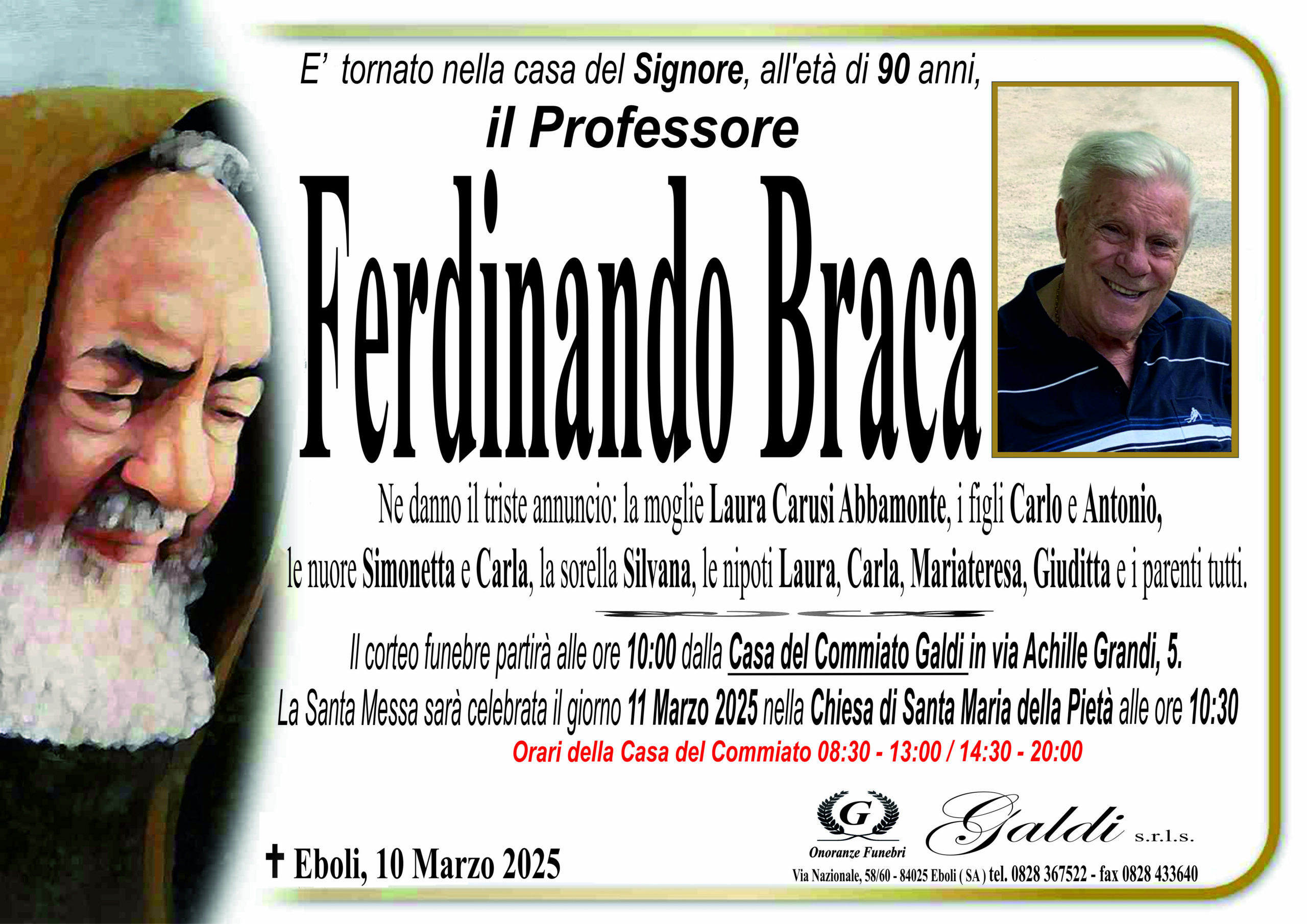 Ferdinando Braca a Eboli SA - Onoranze Funebri Galdi