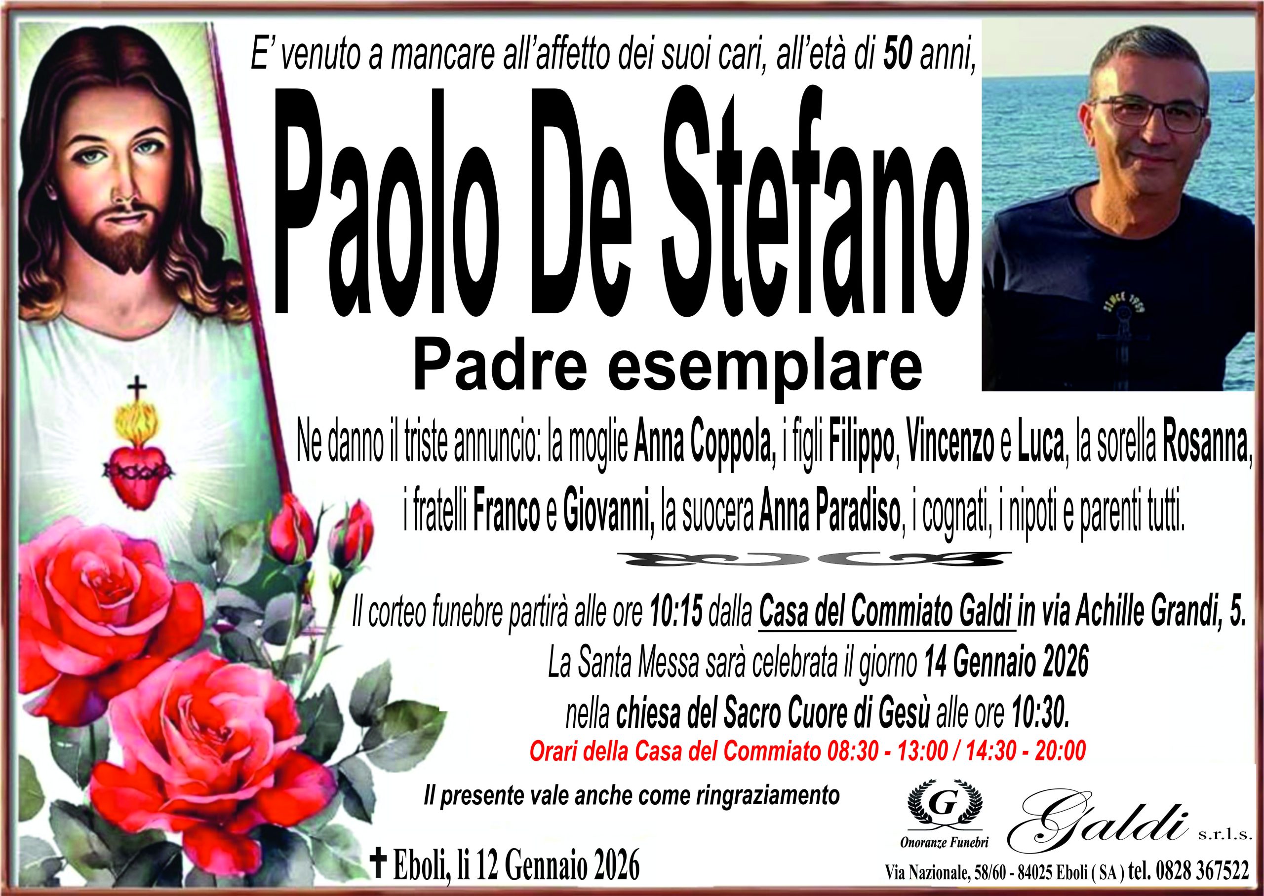 Paolo De Stefano a Eboli - Onoranze Funebri Galdi