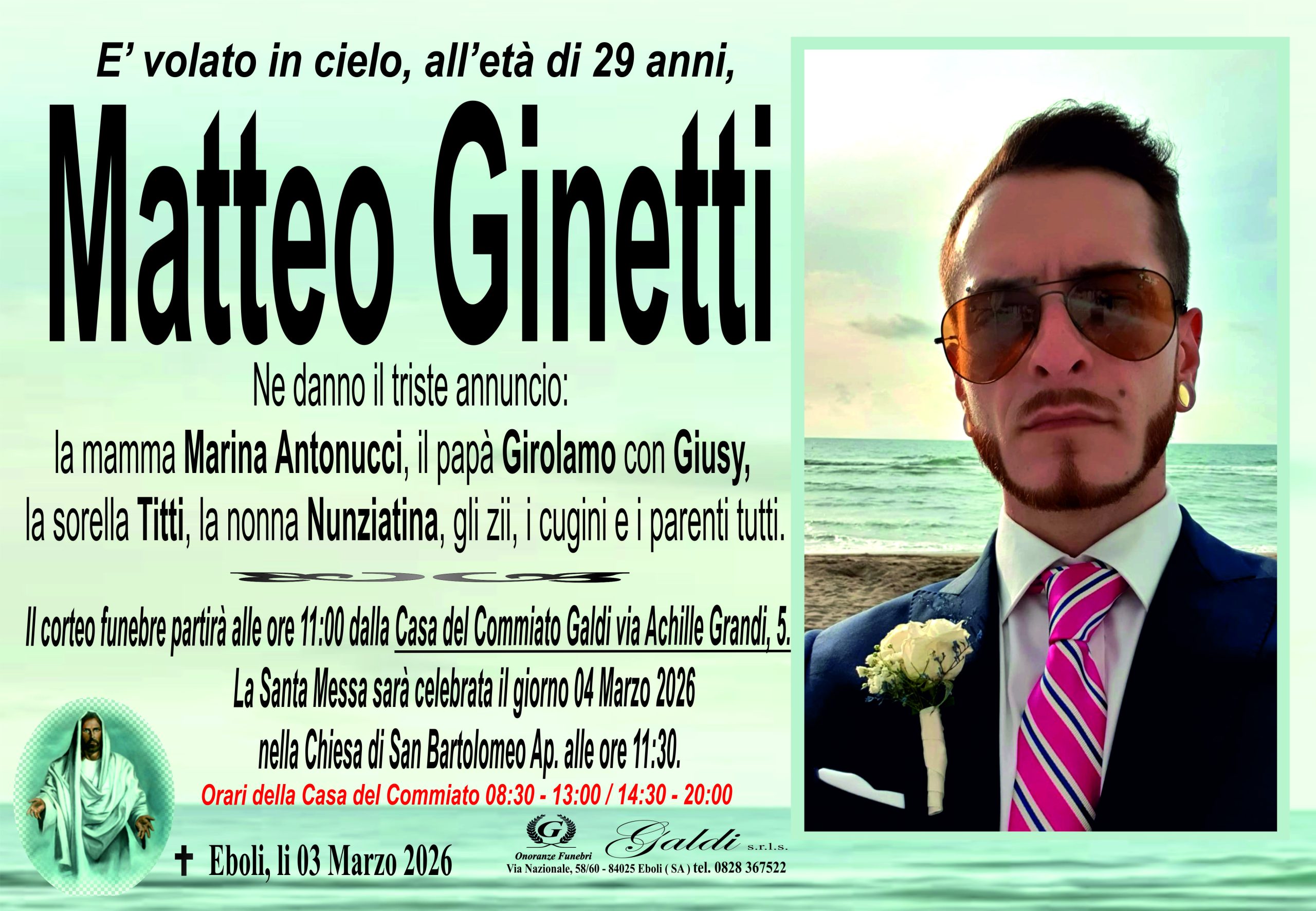 Matteo Ginetti a Eboli - Onoranze Funebri Galdi